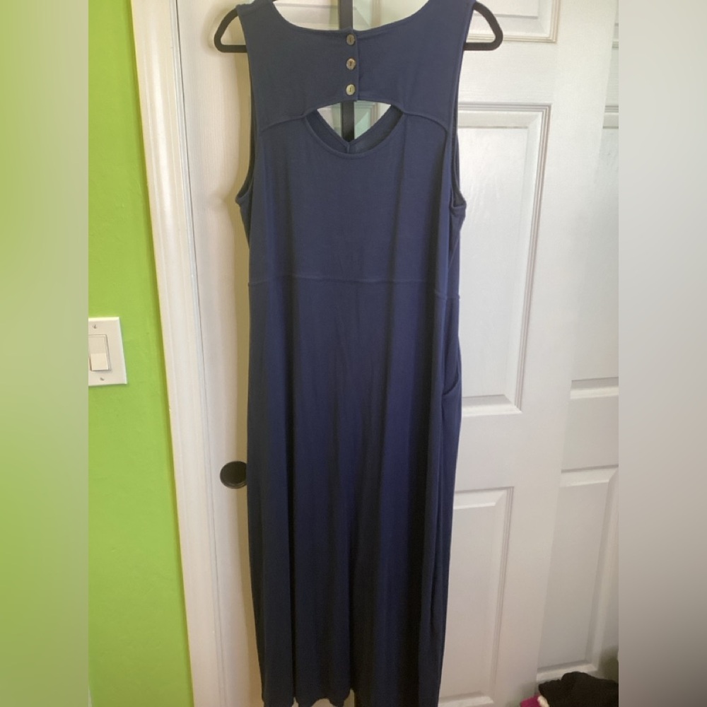 J. Jill Navy Maxi Dress, size Large - Picture 3 of 3